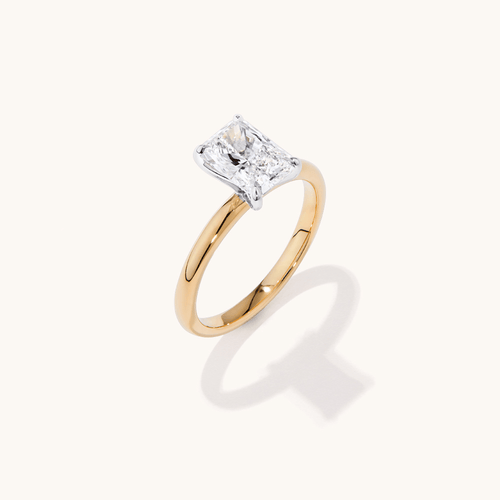 1.50ct Laboratory-Grown Diamond Radiant Cut Solitaire Ring in 18kt Yellow and White Gold Rings Bevilles 
