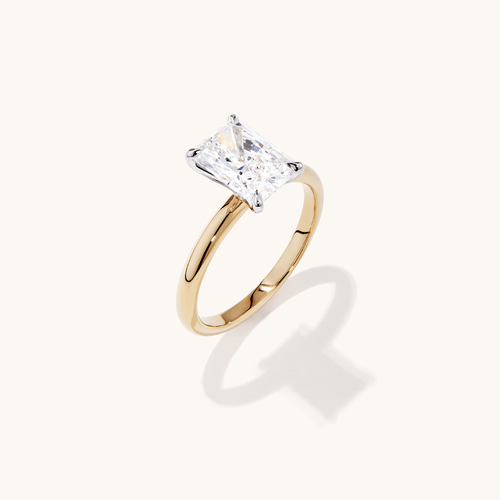 2.00ct Laboratory-Grown Diamond Radiant Cut Solitaire Ring in 18kt Yellow and White Gold Rings Bevilles 