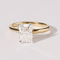 2.00ct Laboratory-Grown Diamond Radiant Cut Solitaire Ring in 18kt Yellow and White Gold Rings Bevilles 