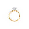 Round Brilliant Solitaire Shoulder Ring with 1.75tw of Laboratory-Grown Diamonds in 18kt Yellow and White Gold Rings Bevilles 
