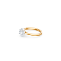 Solitaire Ring with 1.20tw of Laboratory-Grown Diamonds in 18kt Yellow and White Gold Rings Bevilles 
