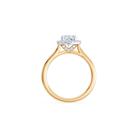Solitaire Ring with 1.20tw of Laboratory-Grown Diamonds in 18kt Yellow and White Gold Rings Bevilles 