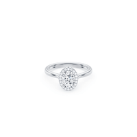 Oval Solitaire Ring with 1.15tw of Laboratory-Grown Diamonds in 18kt White Gold Rings Bevilles 