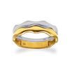 Organic Stack Two Tone Ring in 9ct Yellow Gold Bevilles Jewellers 