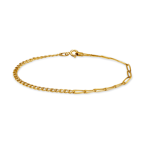 9ct Yellow Gold Split Chain Bracelet Bevilles Jewellers 