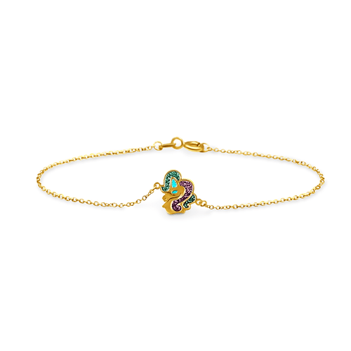 9ct Yellow Gold Unicorn Bracelet Bracelets Bevilles Jewellers 