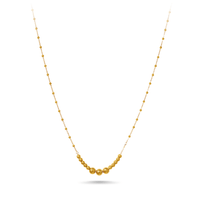 9ct Yellow Gold Gradiated Bead Chain Necklace 42cm Bevilles Jewellers 