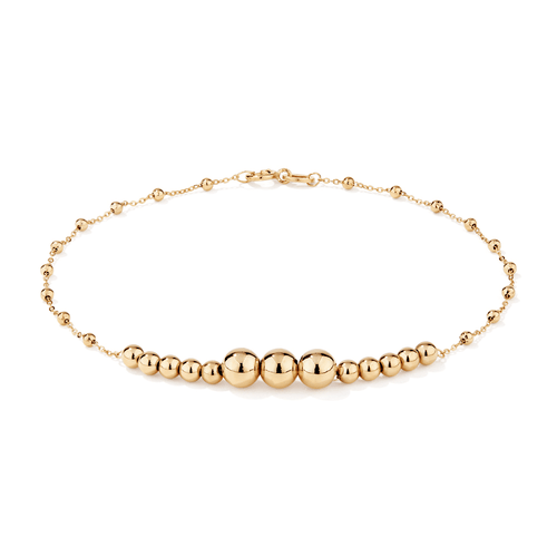 9kt Yellow Gold Bead Bracelet Bracelets Bevilles 