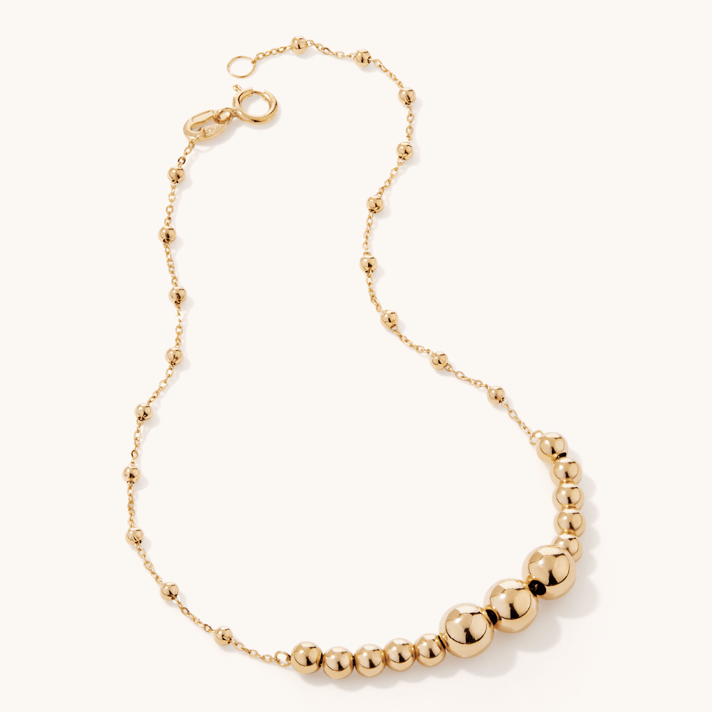 9kt Yellow Gold Bead Bracelet Bracelets Bevilles 