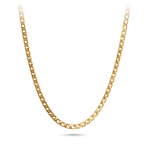 9ct Yellow Gold Double Curb Chain Necklace 45cm Bevilles Jewellers 