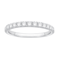 Anniversary Ring with 1/2ct of Laboratory Grown Diamonds in 18ct White Gold Bevilles Jewellers 
