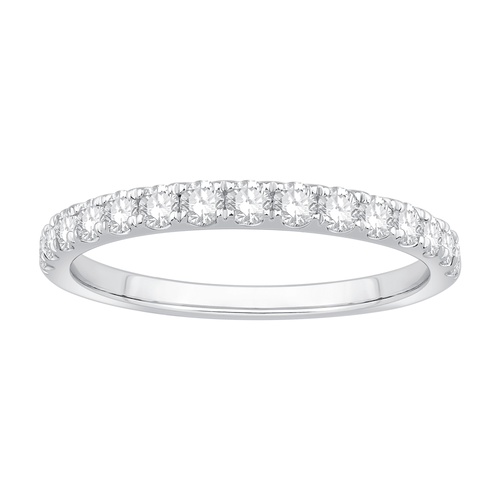 Anniversary Ring with 1/2ct of Laboratory Grown Diamonds in 18ct White Gold Bevilles Jewellers 