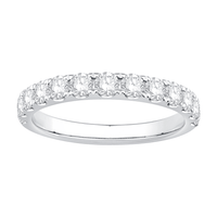 Anniversary Ring with 1.00ct of Laboratory Grown Diamonds in 18ct White Gold Bevilles Jewellers 