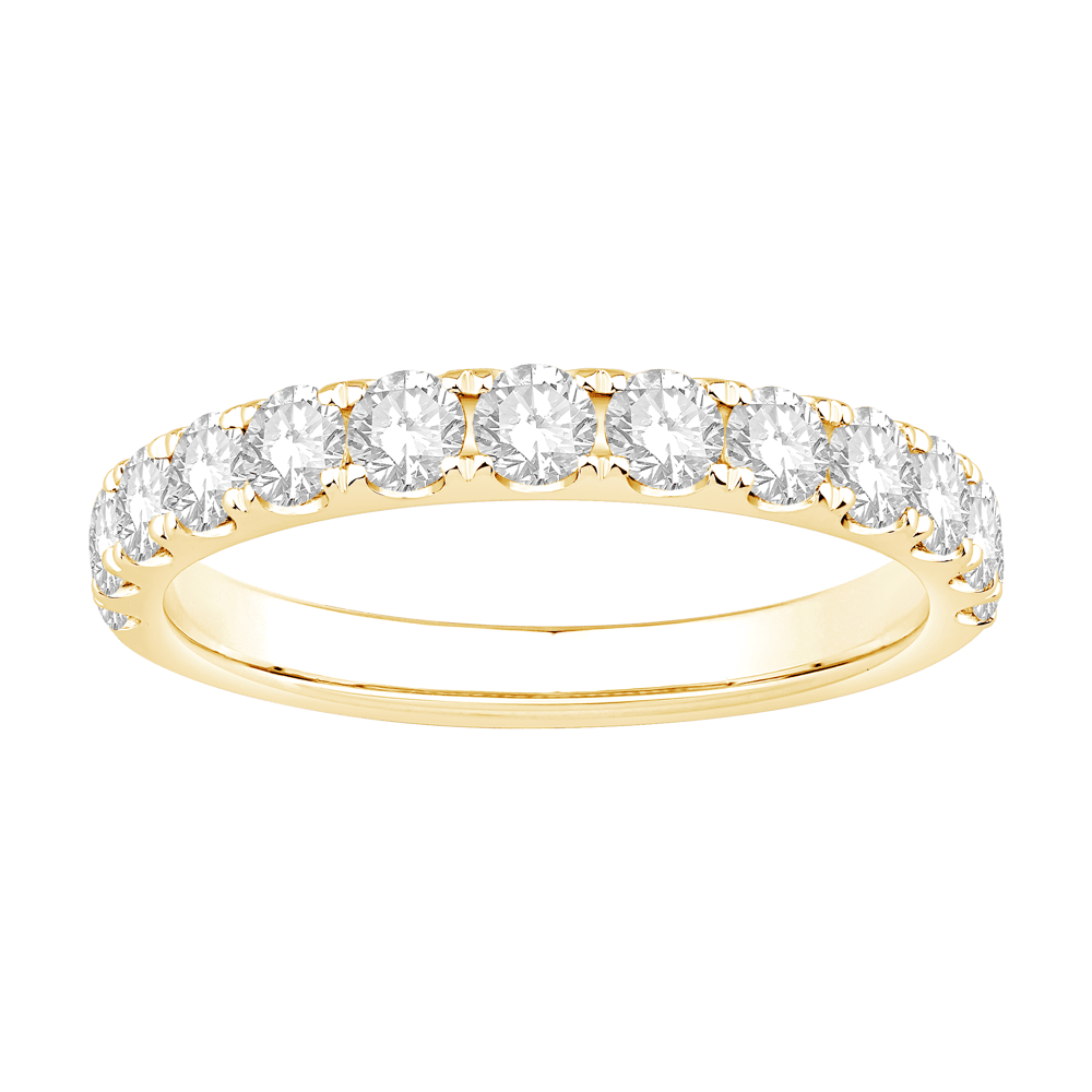 Anniversary Ring with 1.00ct of Laboratory Grown Diamonds in 18ct Yellow Gold Bevilles Jewellers 