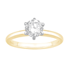 1.00ct Laboratory Grown Diamond Solitaire Ring in 18ct Yellow Gold and 18ct White Gold Bevilles Jewellers 