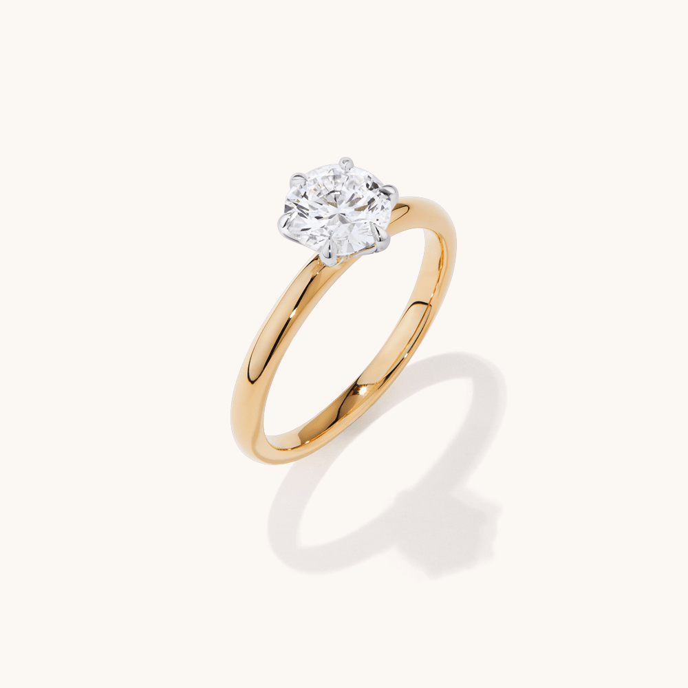 1.00ct Laboratory-Grown Diamond Solitaire Ring in 18kt Yellow and White Gold Rings Bevilles 