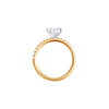 Round Brilliant Solitaire Shoulder Ring with 1.25tw of Laboratory-Grown Diamonds in 18kt Yellow and White Gold Rings Bevilles 