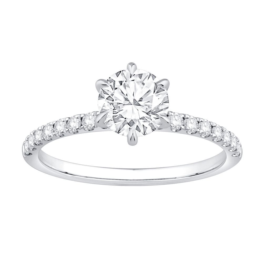 Solitaire Ring with 1.25ct of Laboratory Grown Diamonds in 18ct White Gold Bevilles Jewellers 
