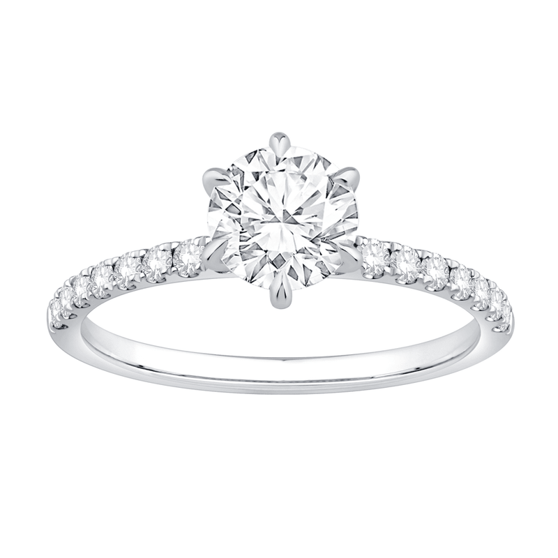 Solitaire Ring with 1.25ct of Laboratory Grown Diamonds in 18ct White Gold Bevilles Jewellers 