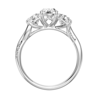 Triple Oval Stone ring with 2.00ct of Laboratory Grown Diamonds in 18ct White Gold Bevilles Jewellers 
