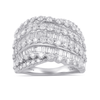 Multi Row Channel Ring with 2.50ct of Laboratory Grown Diamonds in 9ct White Gold Bevilles Jewellers 