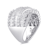 Multi Row Channel Ring with 2.50ct of Laboratory Grown Diamonds in 9ct White Gold Bevilles Jewellers 