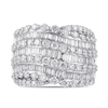 Multi Row Channel Ring with 2.50ct of Laboratory Grown Diamonds in 9ct White Gold Bevilles Jewellers 
