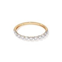 Bezel Set Stacker Ring with 0.17tw of Diamonds in 9kt Yellow Gold Rings Bevilles 