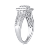 Square Look Halo Ring with 0.60ct of Diamonds in 9ct White Gold Bevilles Jewellers 