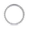 2 Row Stackable Ring with 0.10ct of Diamonds in Sterling Silver Bevilles Jewellers 