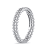 2 Row Stackable Ring with 0.10ct of Diamonds in Sterling Silver Bevilles Jewellers 