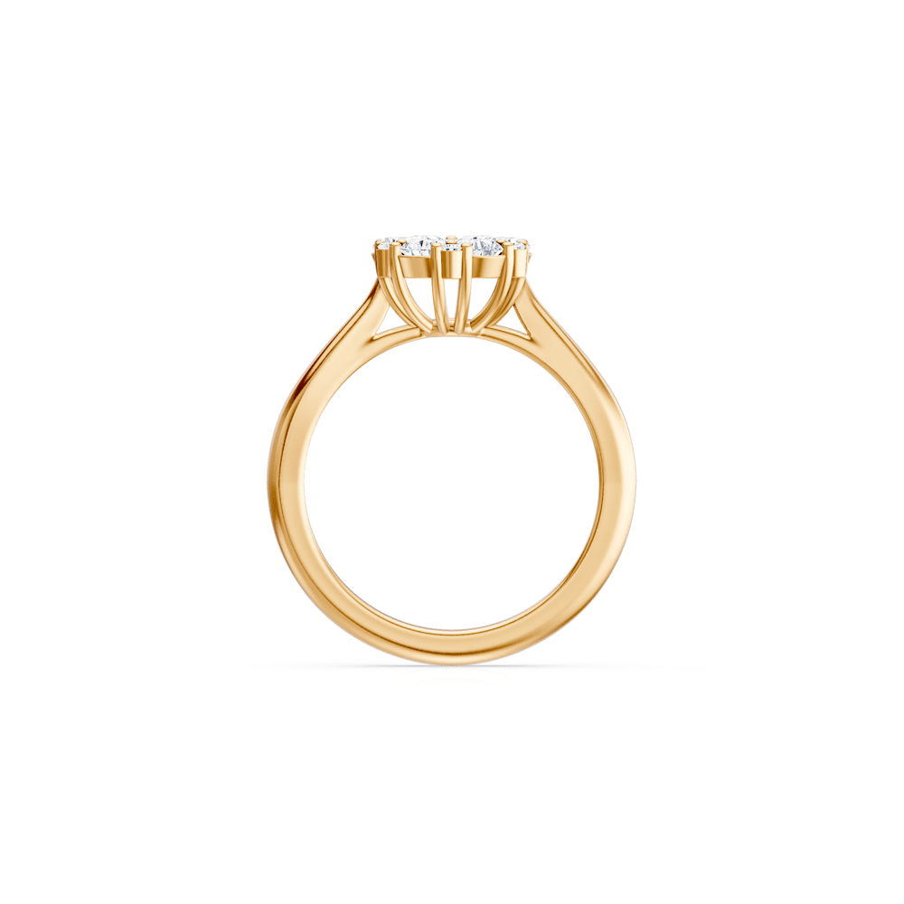 Flower Ring with 3/4ct of Laboratory Grown Diamonds in 9kt Yellow Gold Rings Bevilles 