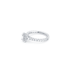 Emerald Cut Halo Ring with 1.10kt of Laboratory Grown Diamonds in 9kt White Gold Rings Bevilles 