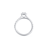 Emerald Cut Halo Ring with 1.10kt of Laboratory Grown Diamonds in 9kt White Gold Rings Bevilles 