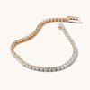 18cm Tennis Bracelet with 2.00tw of Laboratory-Grown Diamonds in 9kt Yellow Gold Bevilles 