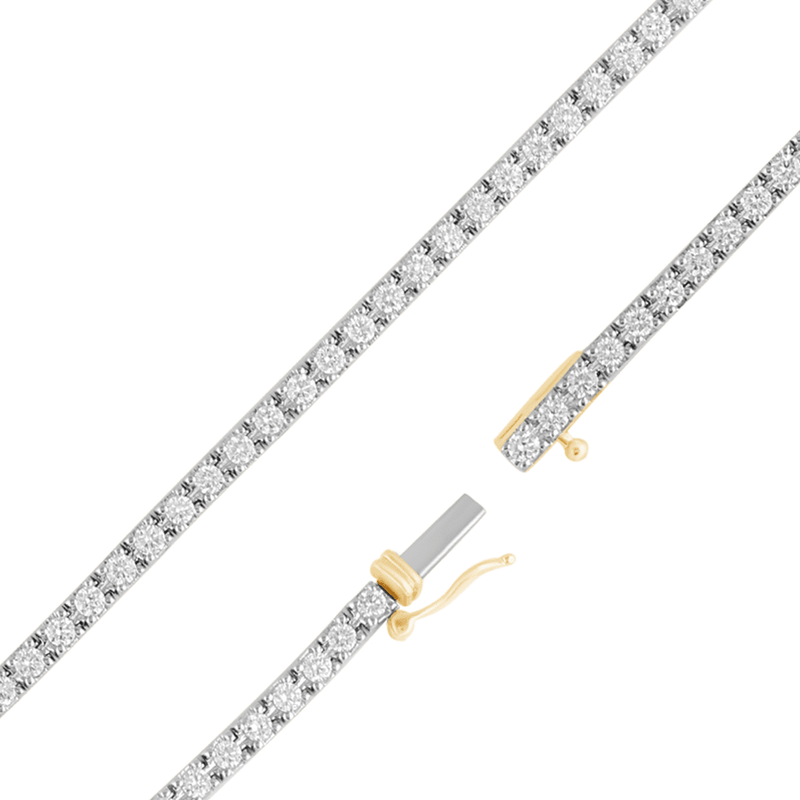 Tennis Bracelet with 2.00ct of Laboratory Grown Diamonds in 9ct Yellow Gold Bevilles Jewellers 
