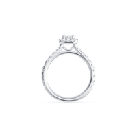 Emerald Cut Halo Ring with 1.50tw of Laboratory-Grown Diamonds in 9kt White Gold Rings Bevilles 