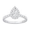 Pear Ring with 1.50ct of Laboratory Grown Diamonds in 9ct White Gold Bevilles Jewellers 