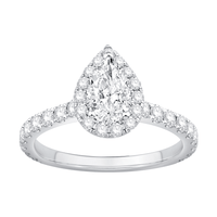 Pear Ring with 1.50ct of Laboratory Grown Diamonds in 9ct White Gold Bevilles Jewellers 