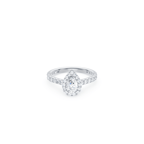 Pear Ring with 1.50ct of Laboratory Grown Diamonds in 9kt White Gold Rings Bevilles 