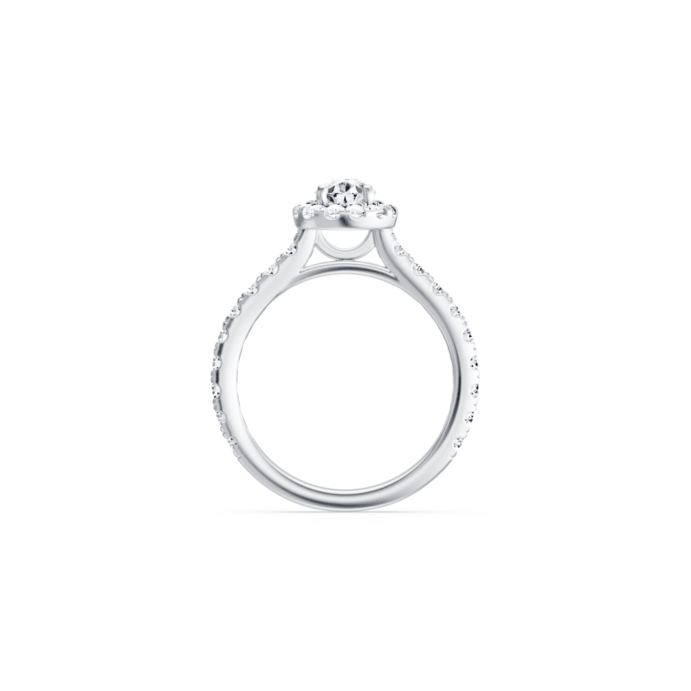 Pear Ring with 1.50ct of Laboratory Grown Diamonds in 9kt White Gold Rings Bevilles 