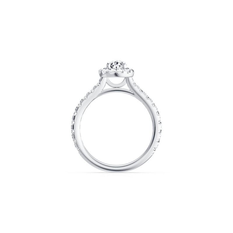 Pear Ring with 1.50ct of Laboratory Grown Diamonds in 9kt White Gold Rings Bevilles 