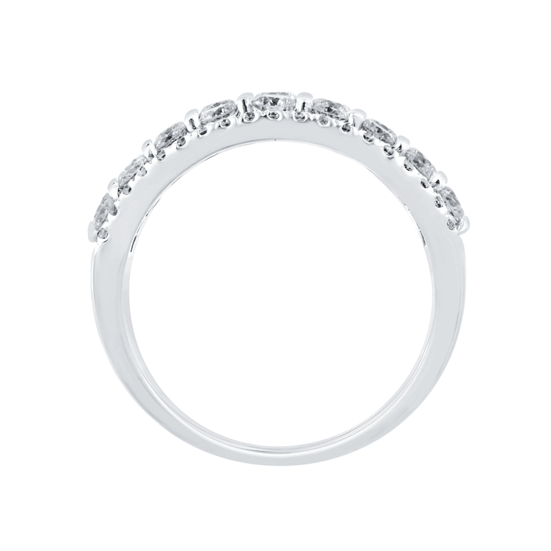 Multi Row Ring with 2.00ct of Laboratory Grown Diamonds in 9ct White Gold Bevilles Jewellers 