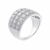 Multi Row Ring with 2.00ct of Laboratory Grown Diamonds in 9ct White Gold Bevilles Jewellers 
