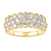 3 Row Dress Ring with 1.70ct of Laboratory Grown Diamonds in 9ct Yellow Gold Bevilles Jewellers 