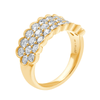 3 Row Dress Ring with 1.70ct of Laboratory Grown Diamonds in 9ct Yellow Gold Bevilles Jewellers 