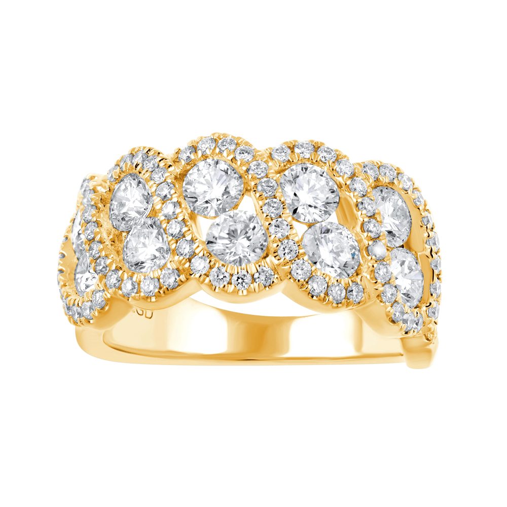 Dress Ring with 1.95ct of Laboratory Grown Diamonds in 9ct Yellow Gold Bevilles Jewellers 