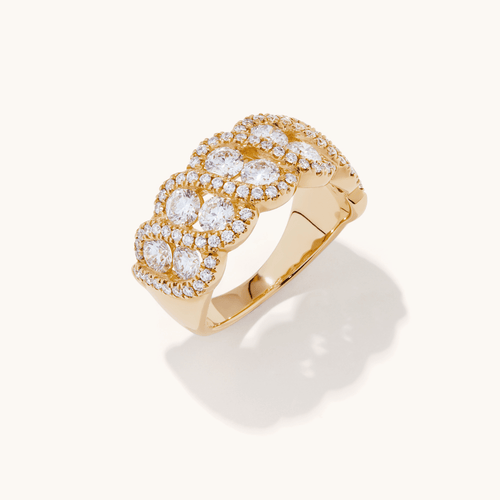 Plait Dress Ring with 1.96tw of Laboratory-Grown Diamonds in 9kt Yellow Gold Rings Bevilles 