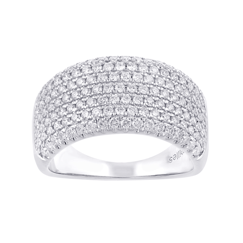 Dress Ring with 1.00ct of Laboratory Grown Diamonds in 9ct White Gold Bevilles Jewellers 