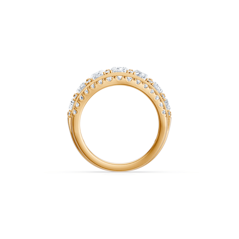 Oval Ring with 3.00ct of Laboratory Grown Diamonds in 9kt Yellow Gold Rings Bevilles 